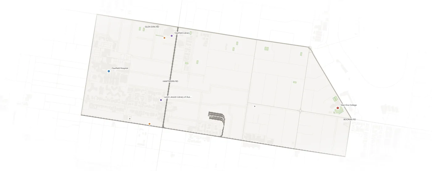 Caulfield urban fabric map