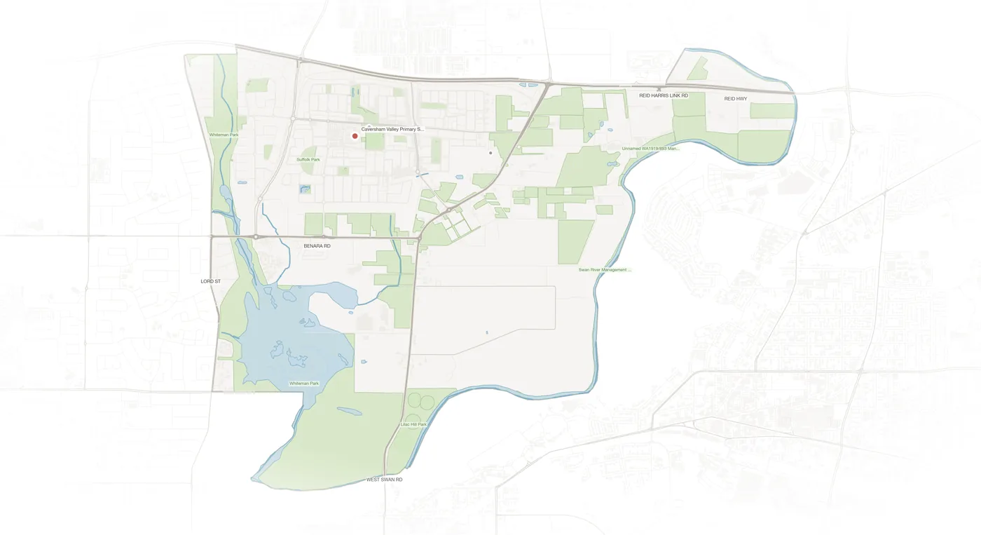 Caversham urban fabric map