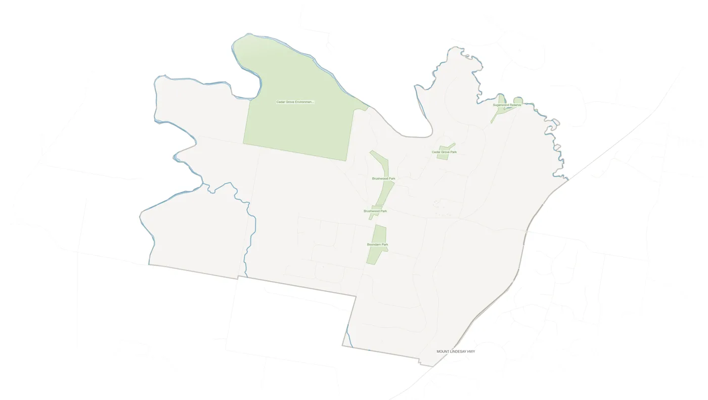 Cedar Grove urban fabric map
