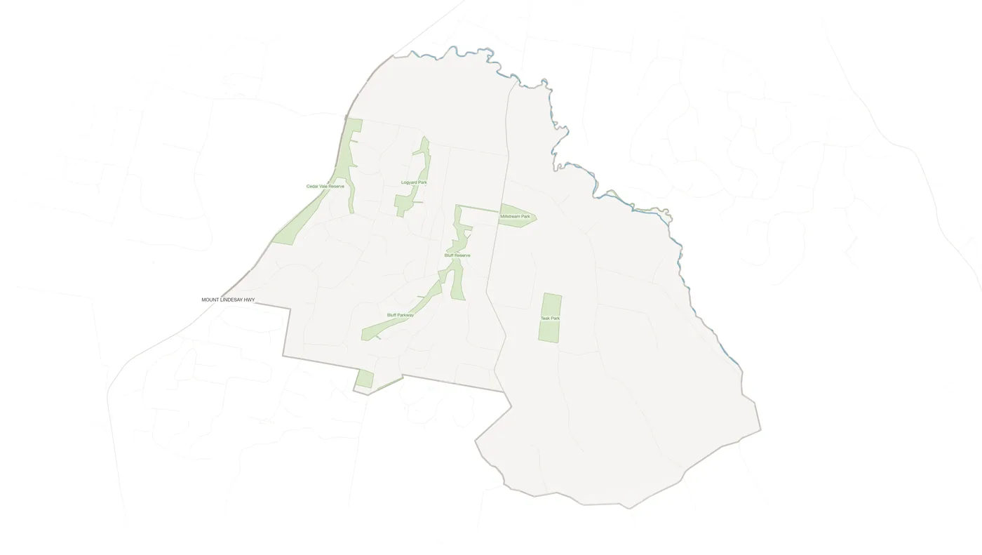 Cedar Vale urban fabric map