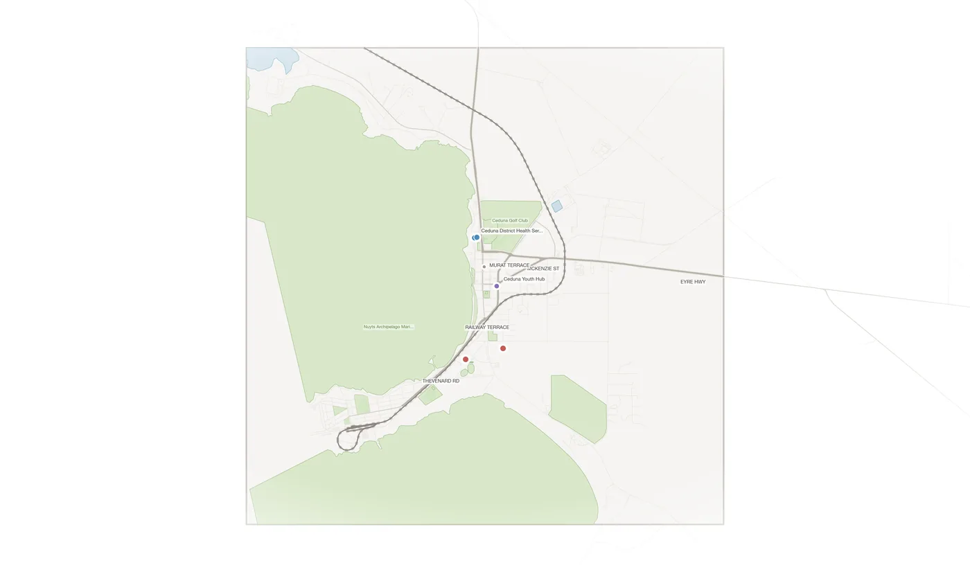 Ceduna urban fabric map