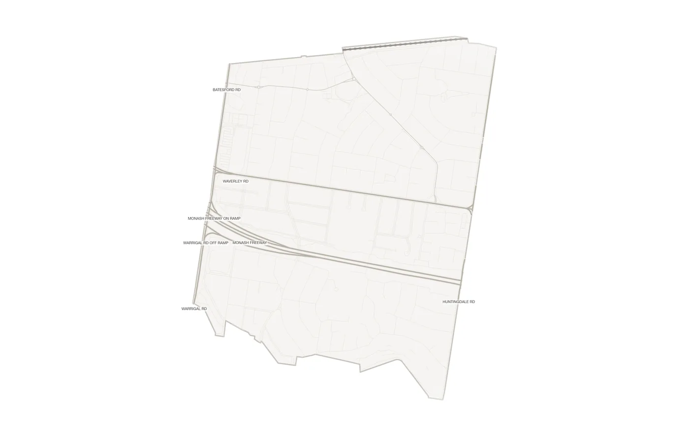 Chadstone urban fabric map