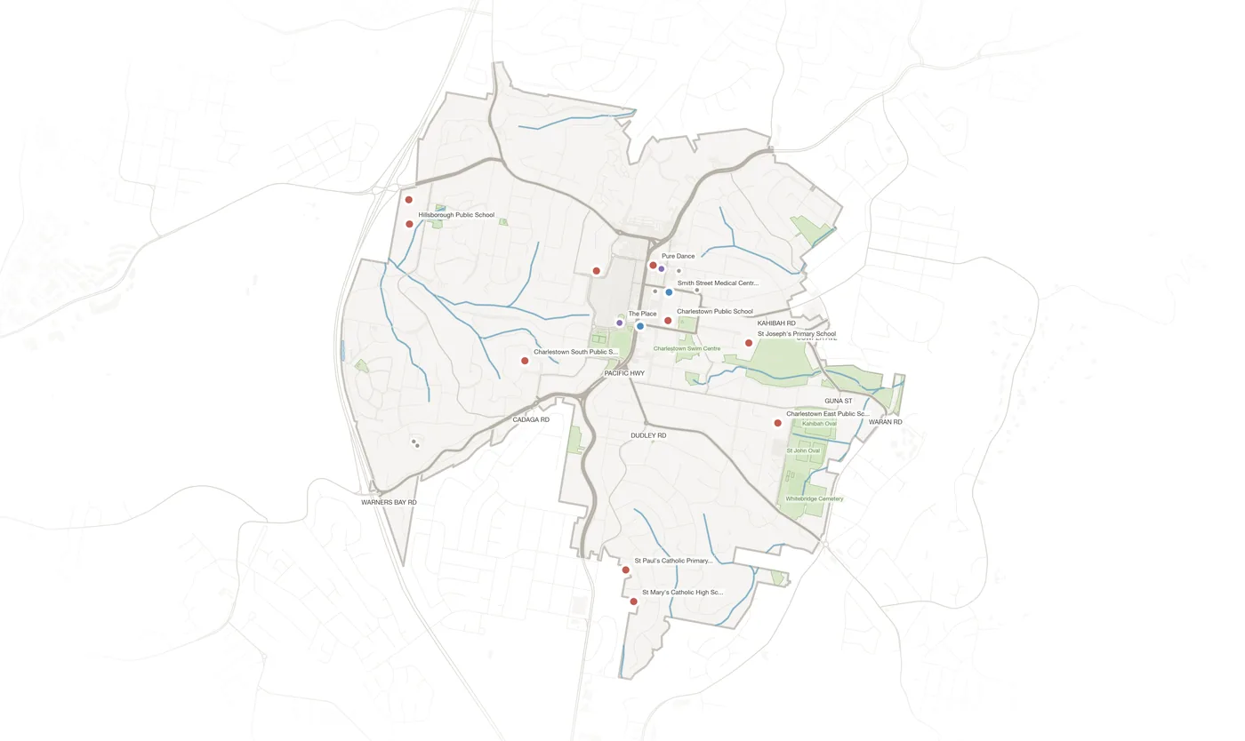 Charlestown urban fabric map