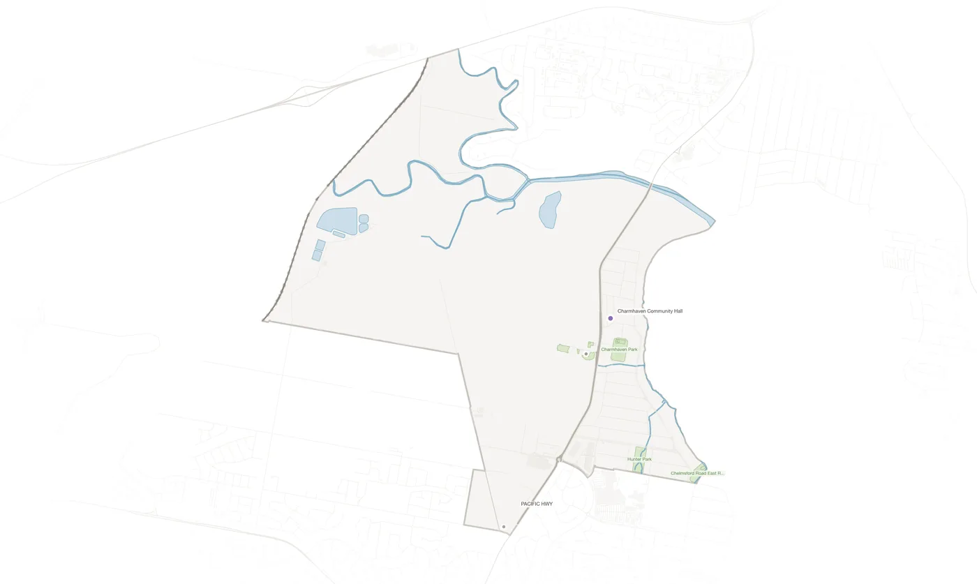 Charmhaven urban fabric map