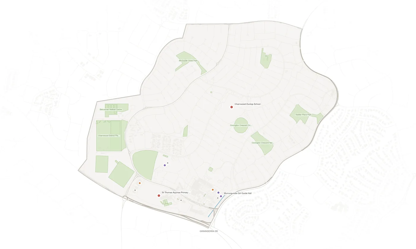 Charnwood urban fabric map
