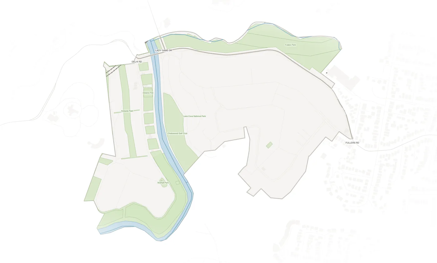 Chatswood West urban fabric map