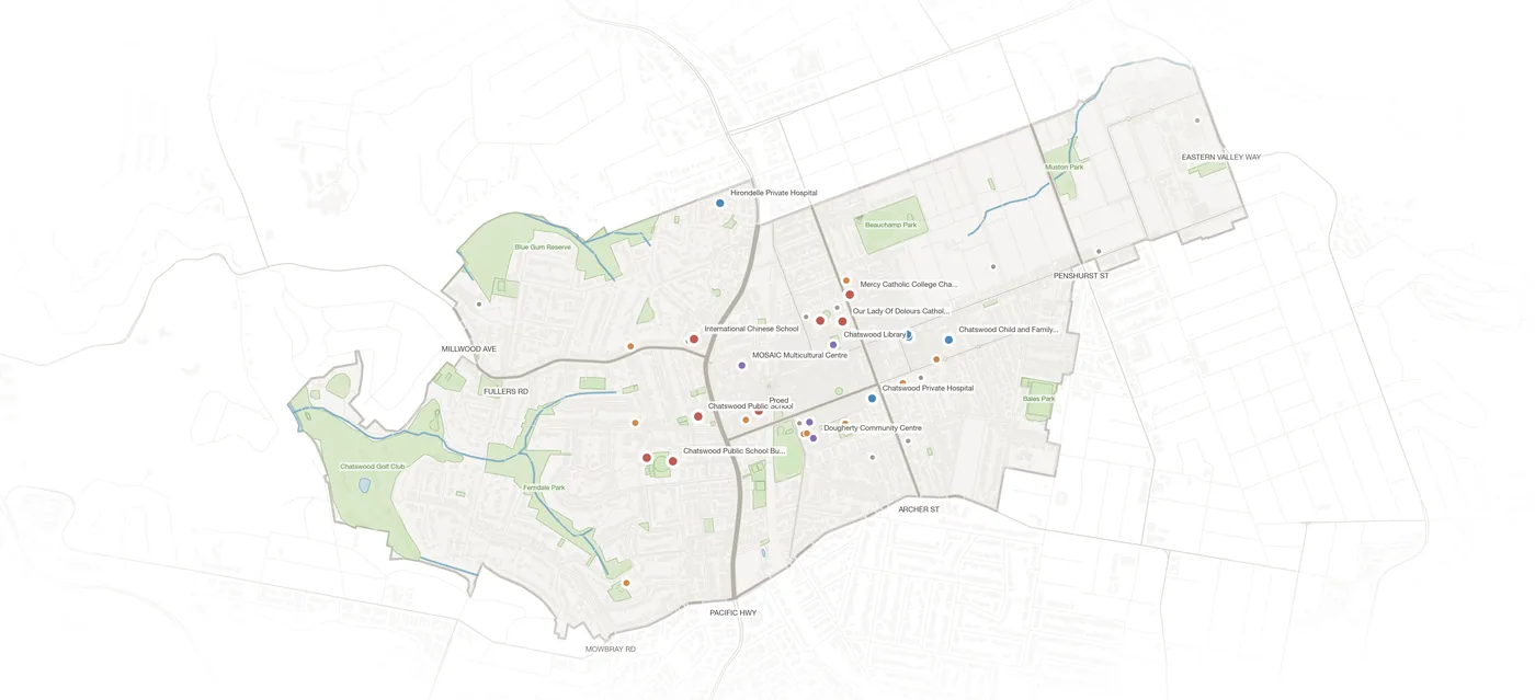 Chatswood urban fabric map