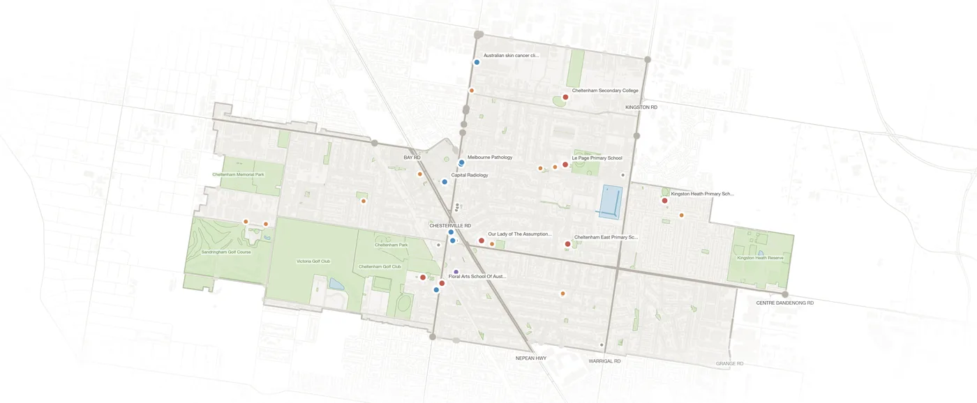 Cheltenham urban fabric map