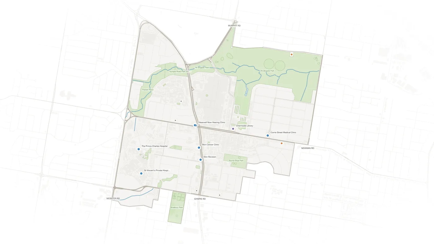 Chermside urban fabric map