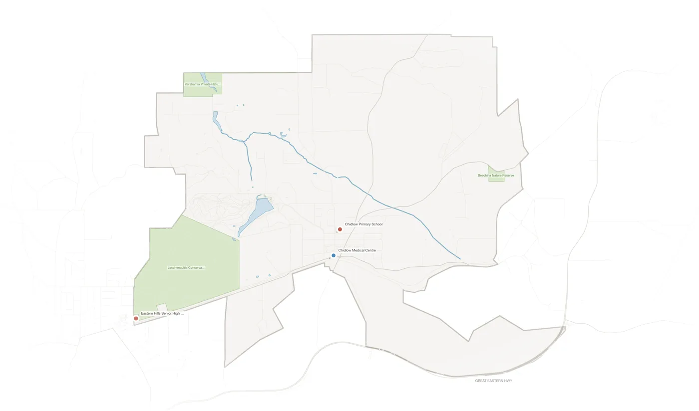 Chidlow urban fabric map