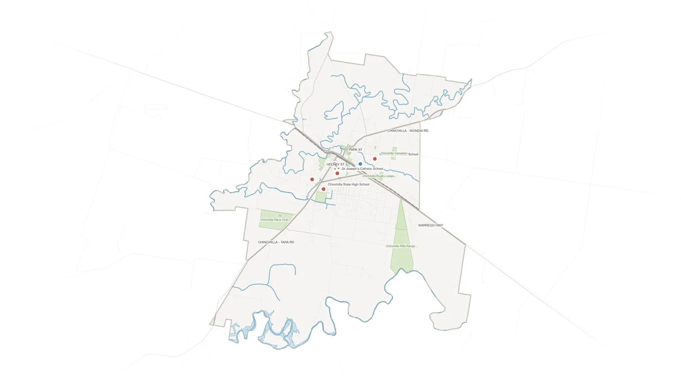 Chinchilla urban fabric map