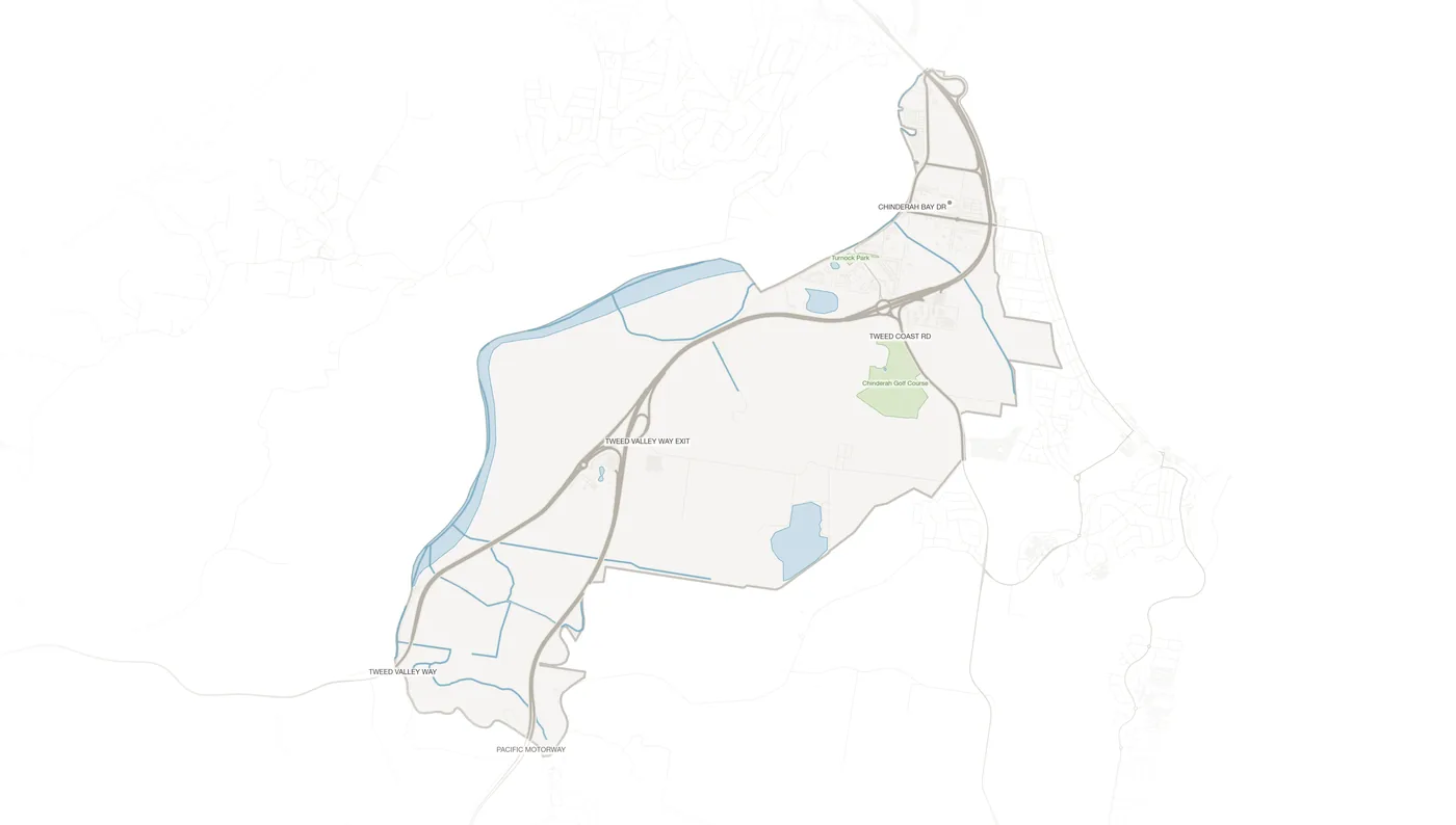 Chinderah urban fabric map