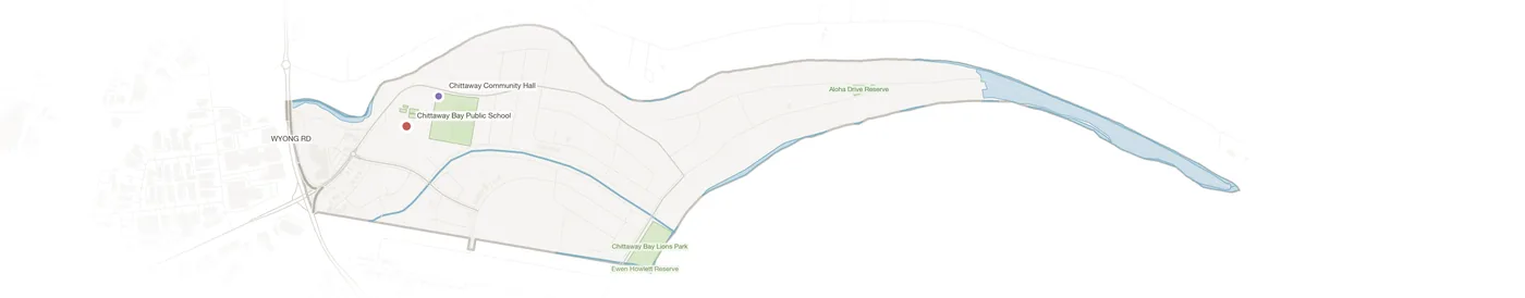 Chittaway Bay urban fabric map