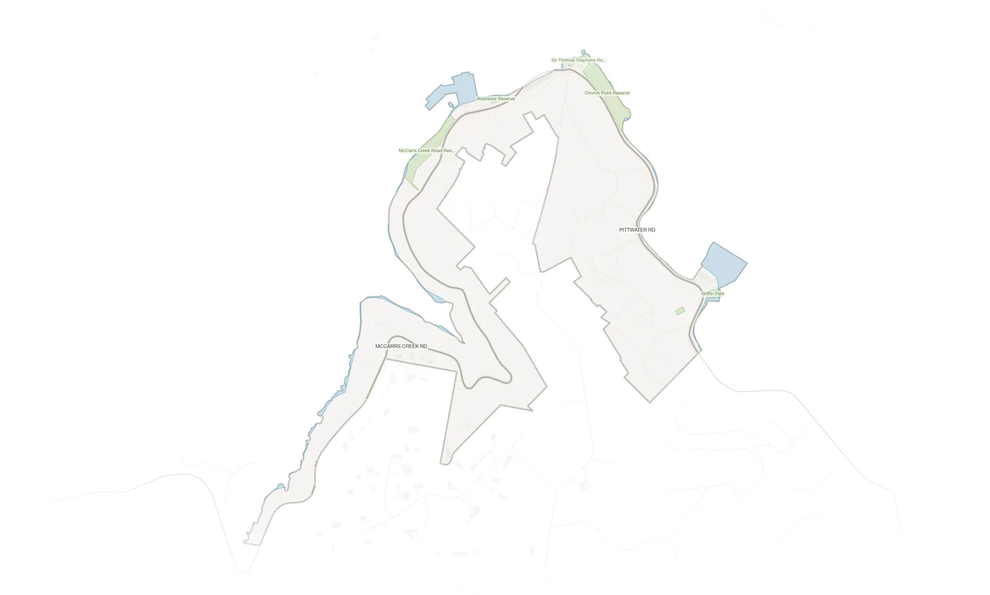 Church Point urban fabric map