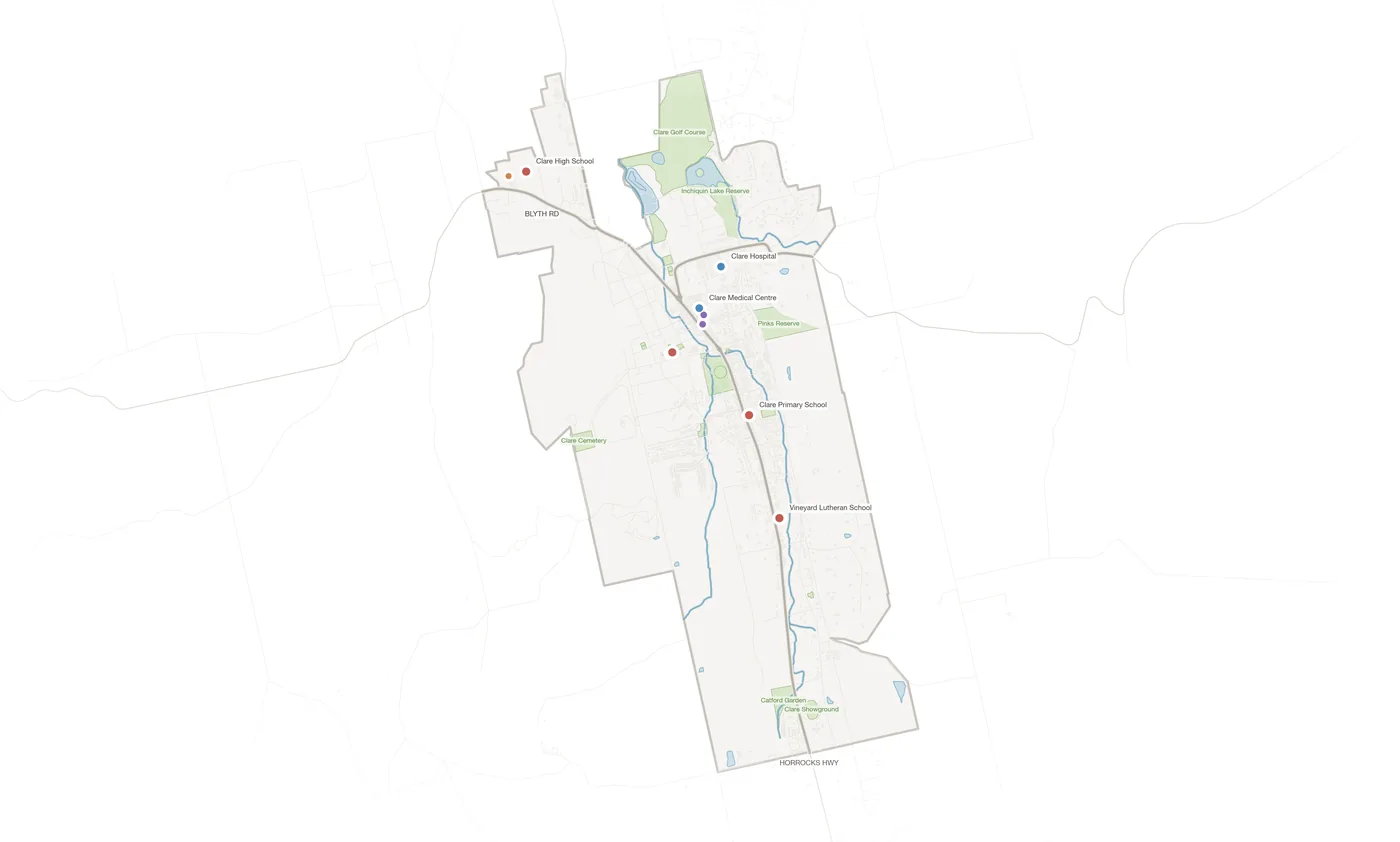 Clare urban fabric map