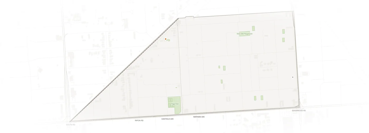 Clarence Park urban fabric map