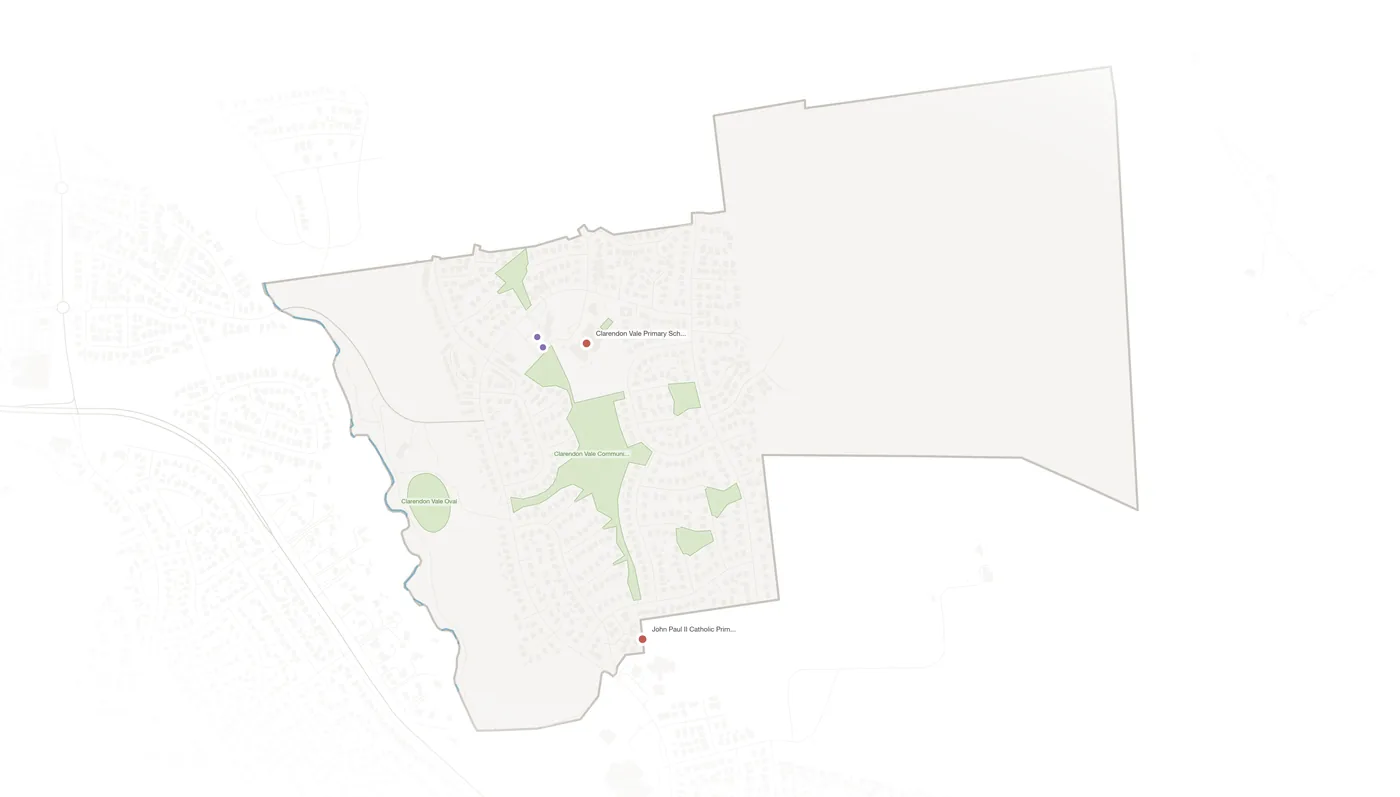 Clarendon Vale urban fabric map