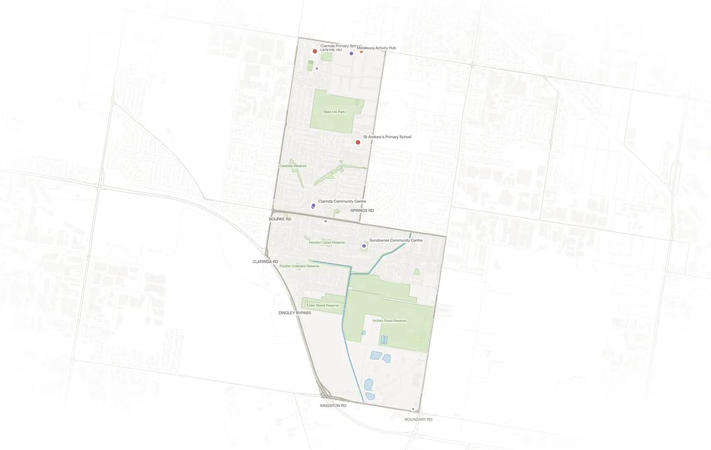 Clarinda urban fabric map