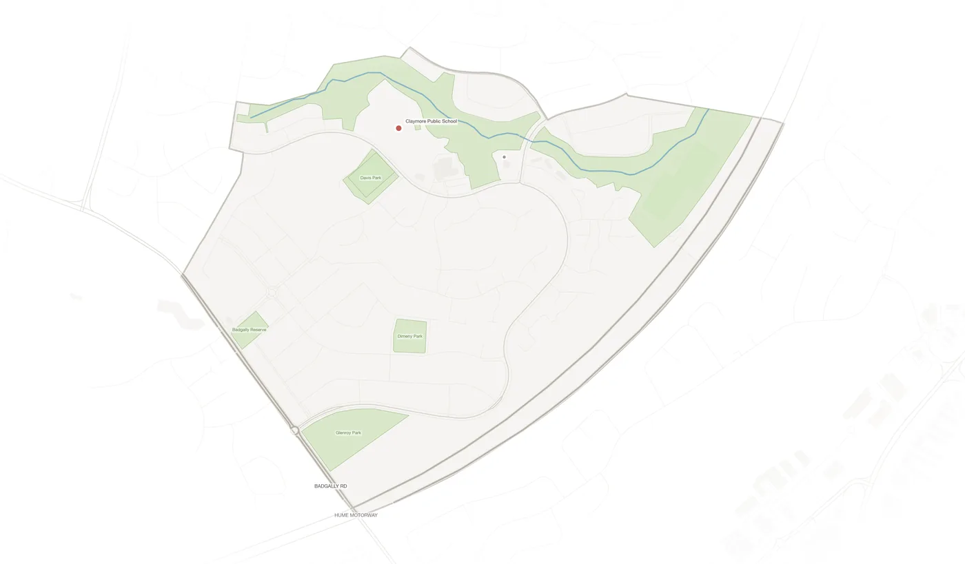 Claymore urban fabric map