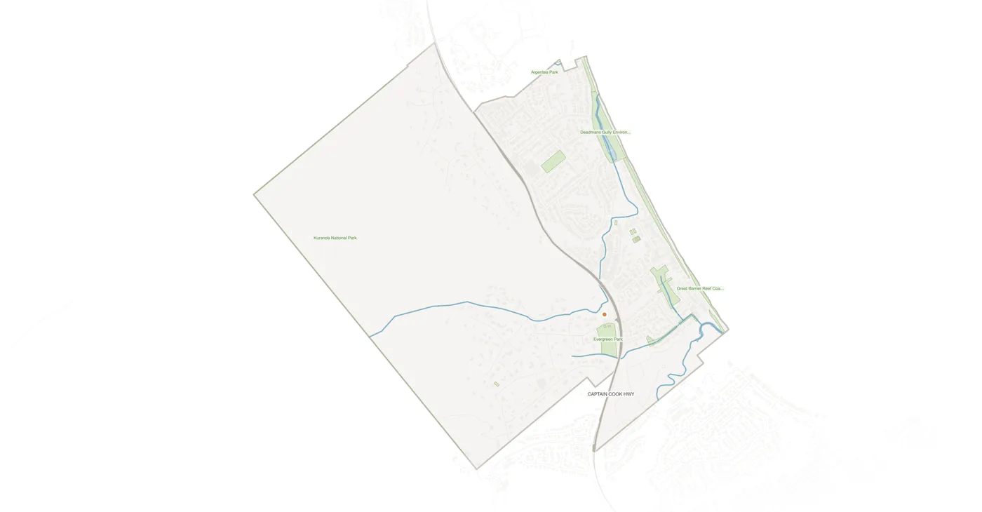 Clifton Beach urban fabric map