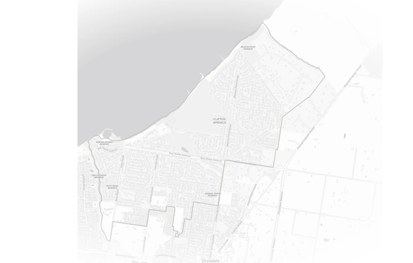 Clifton Springs urban fabric map