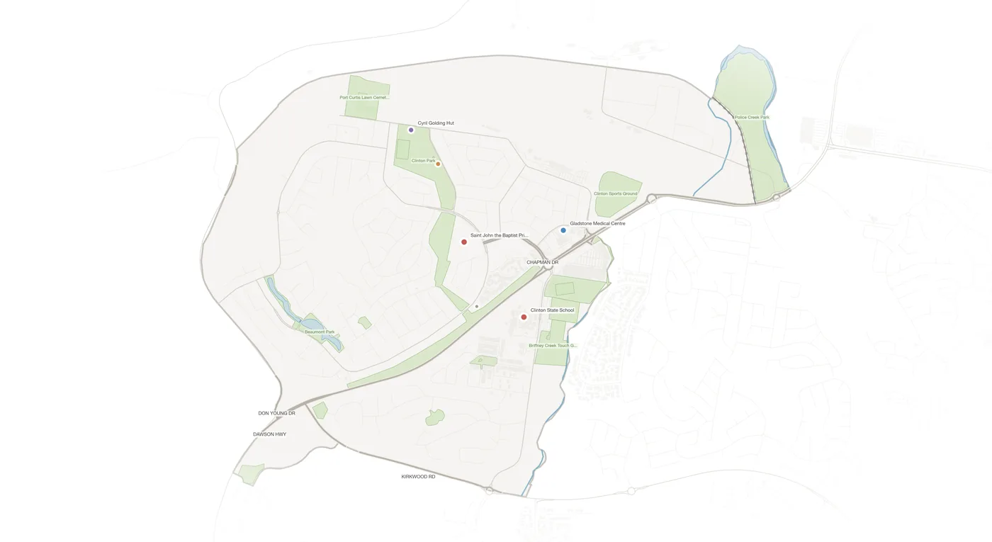 Clinton urban fabric map