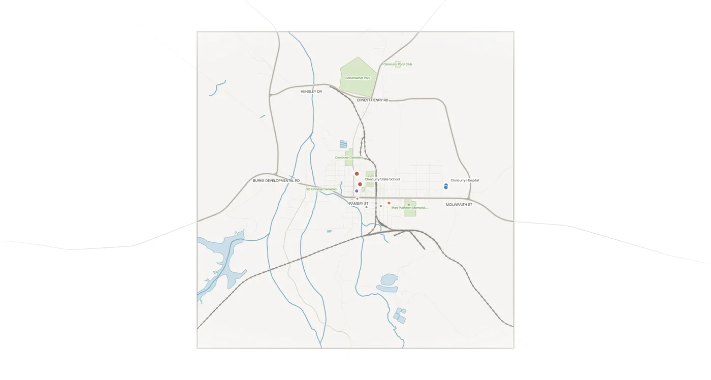 Cloncurry urban fabric map