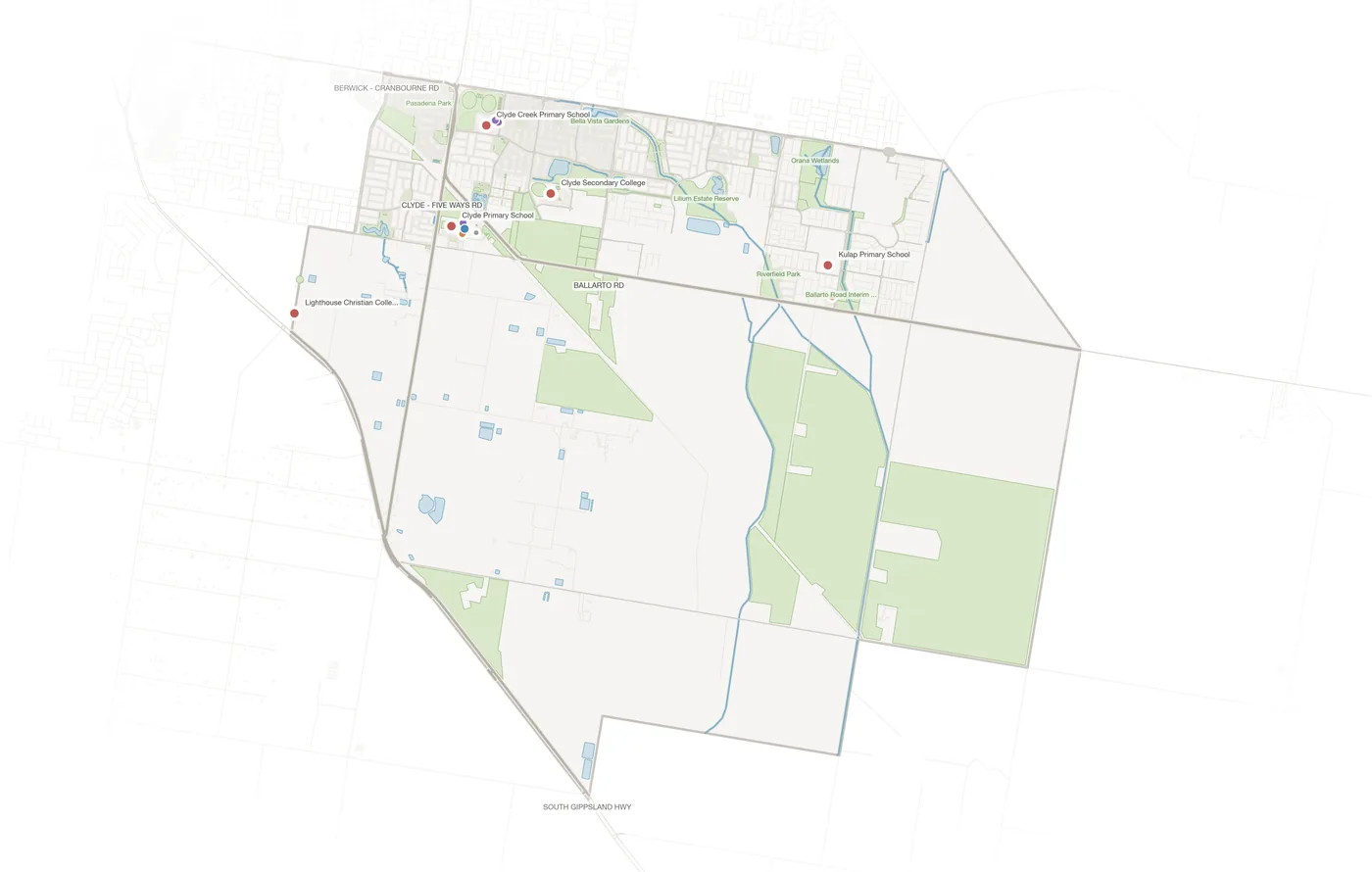 Clyde urban fabric map
