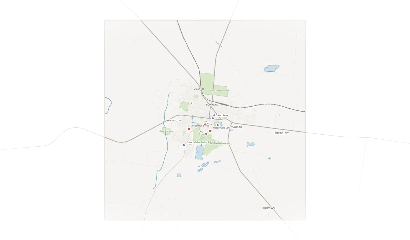 Cobar urban fabric map