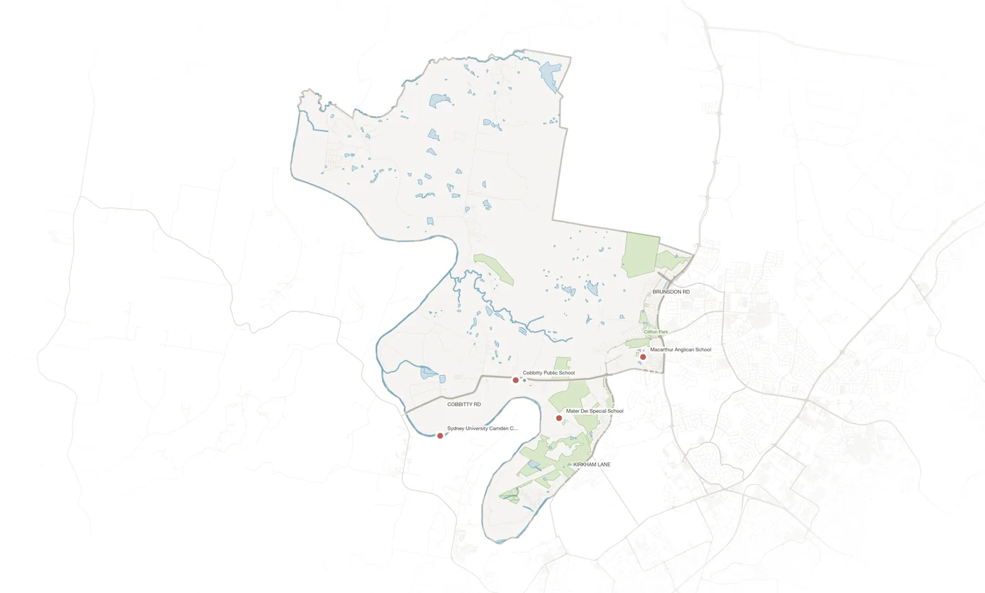 Cobbitty urban fabric map