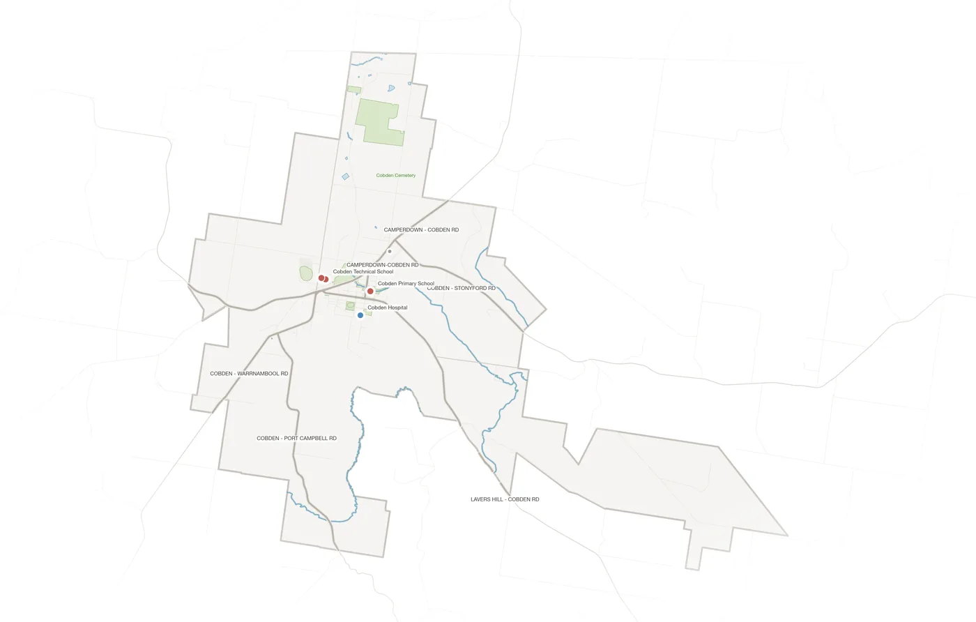 Cobden urban fabric map