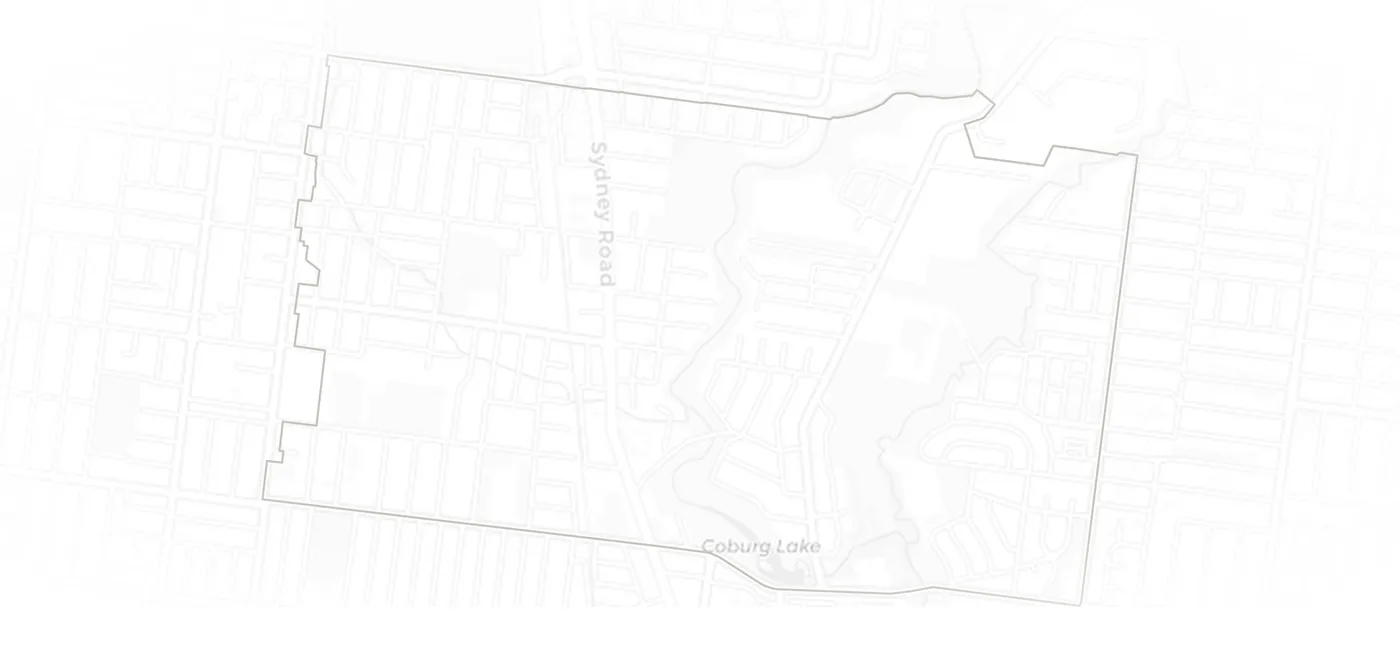 Coburg North urban fabric map