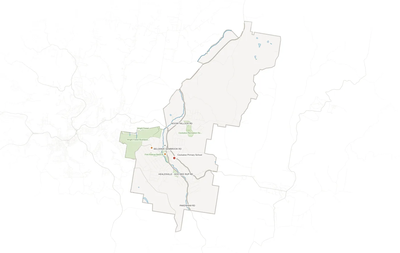 Cockatoo urban fabric map