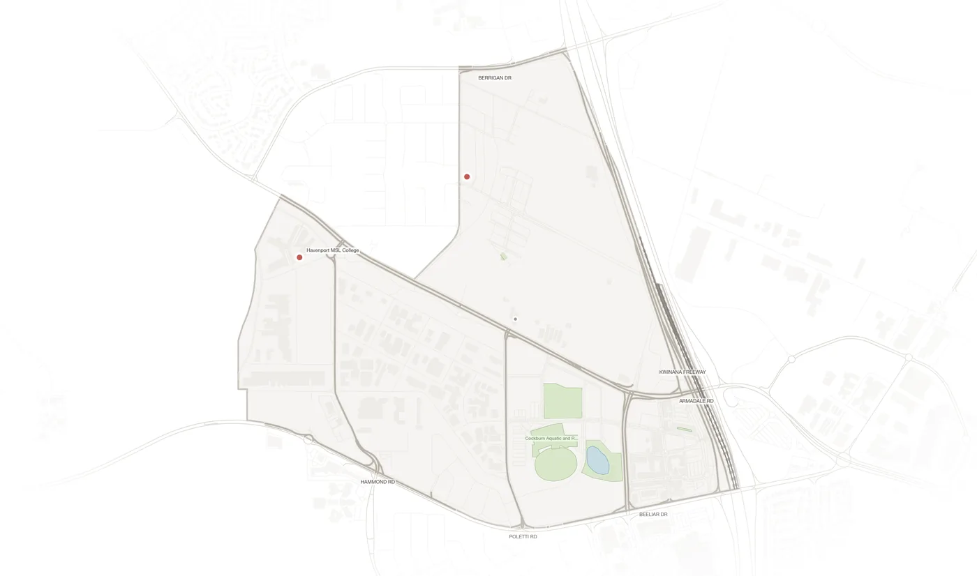 Cockburn Central urban fabric map