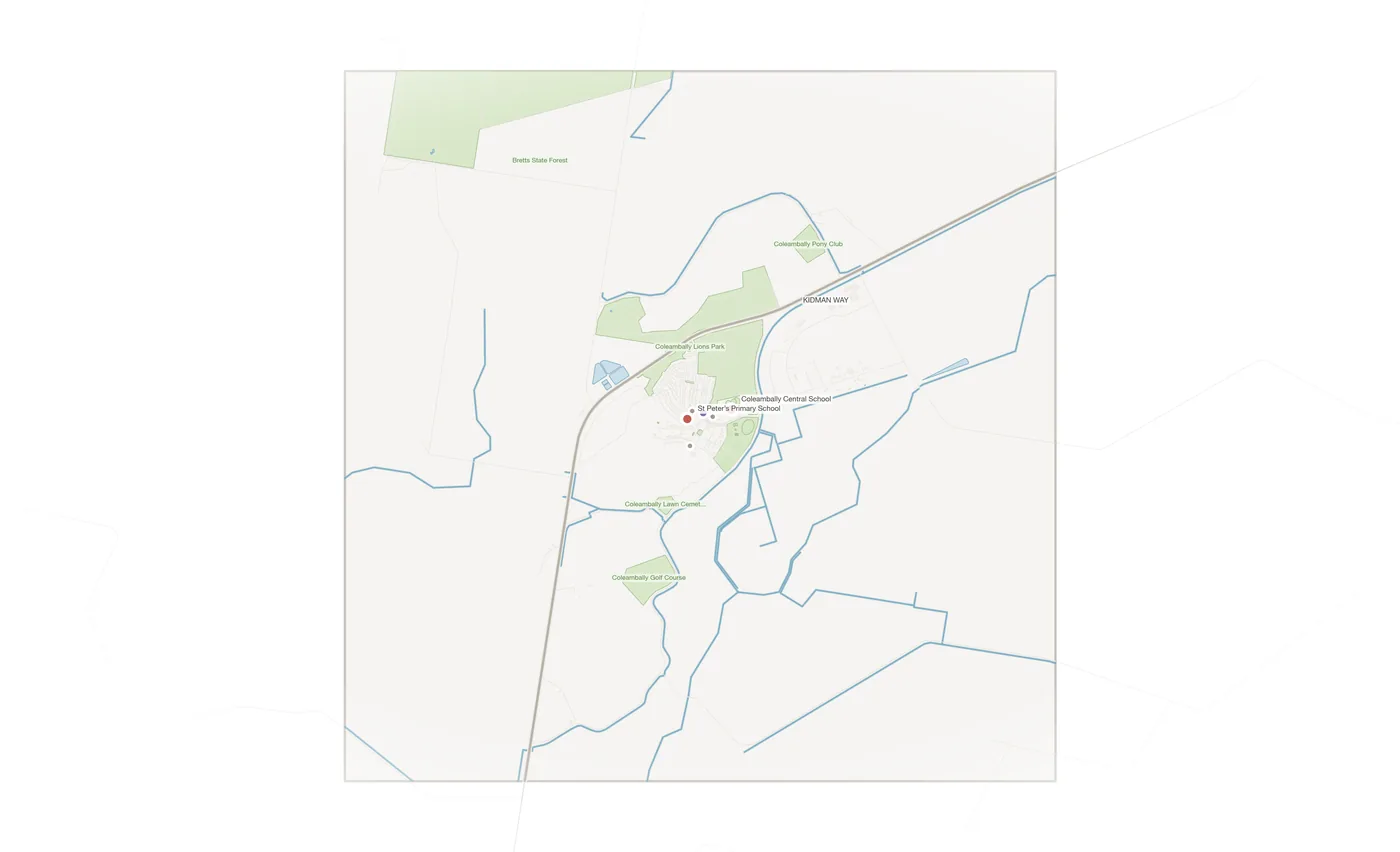 Coleambally urban fabric map