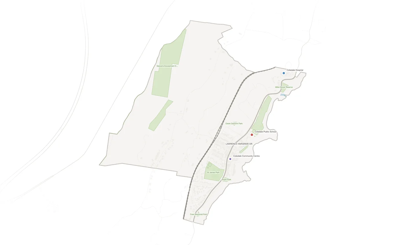 Coledale urban fabric map