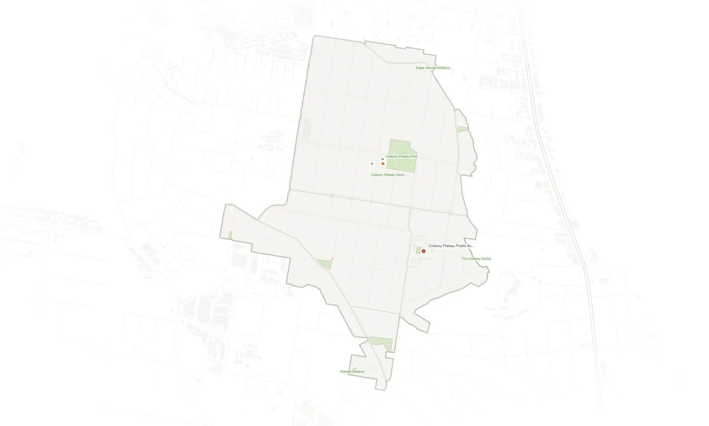 Collaroy Plateau urban fabric map