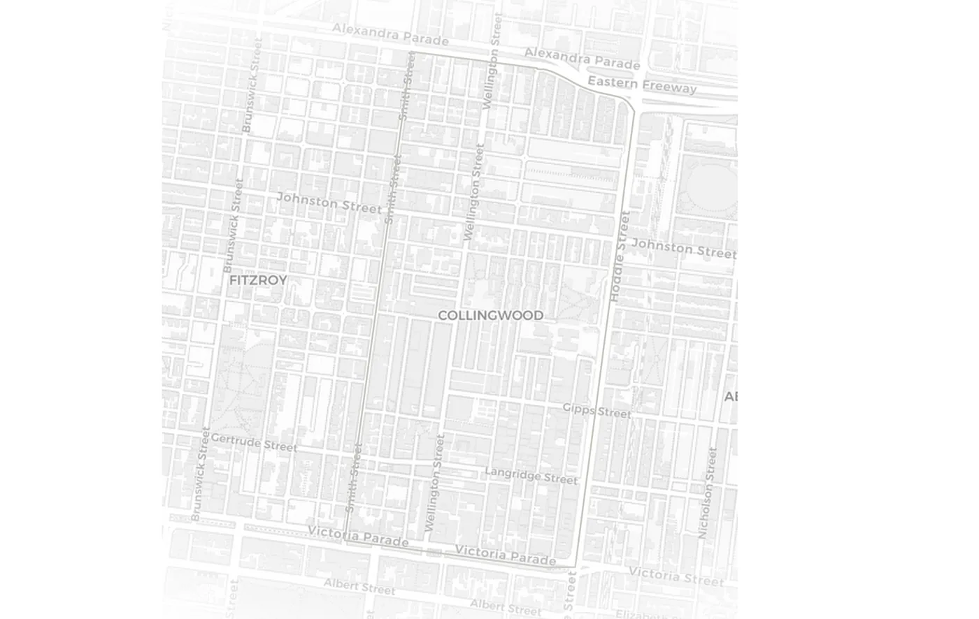 Collingwood urban fabric map
