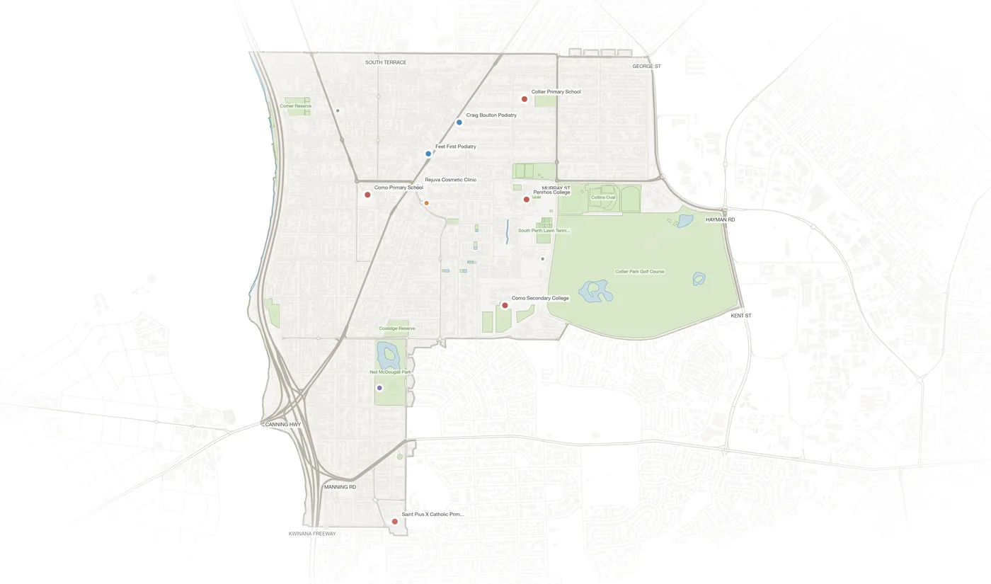 Como urban fabric map