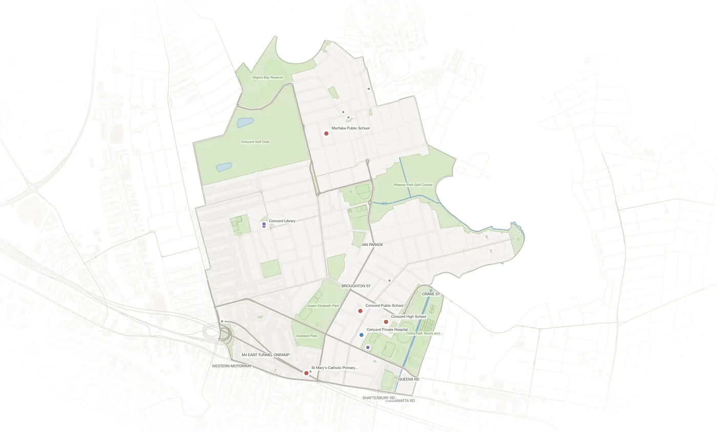 Concord urban fabric map
