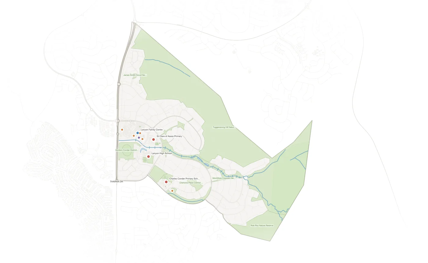Conder urban fabric map