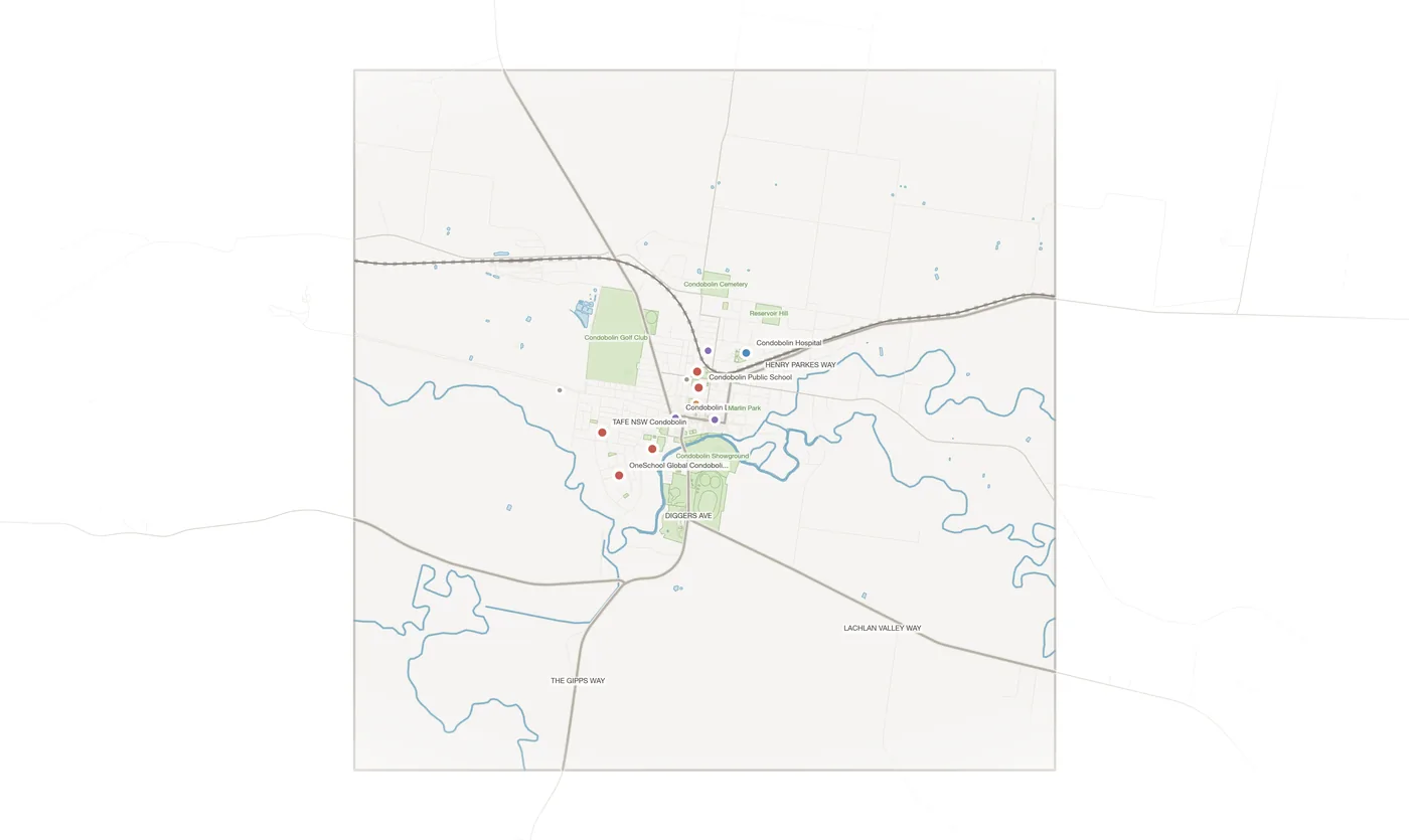 Condobolin urban fabric map
