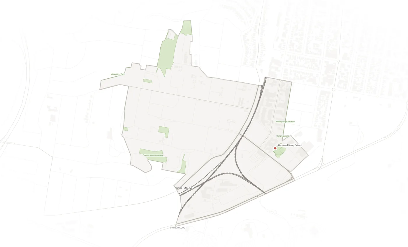 Coniston urban fabric map