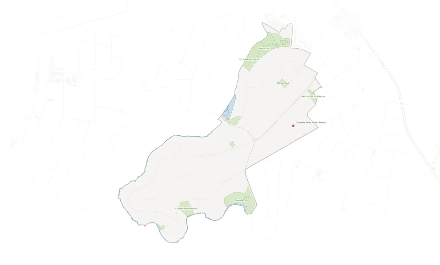 Connells Point urban fabric map