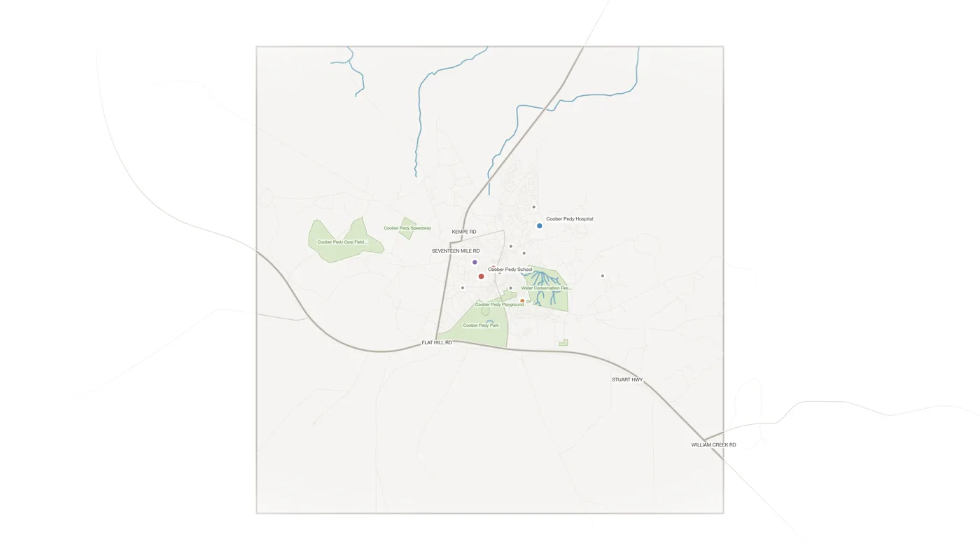 Coober Pedy urban fabric map