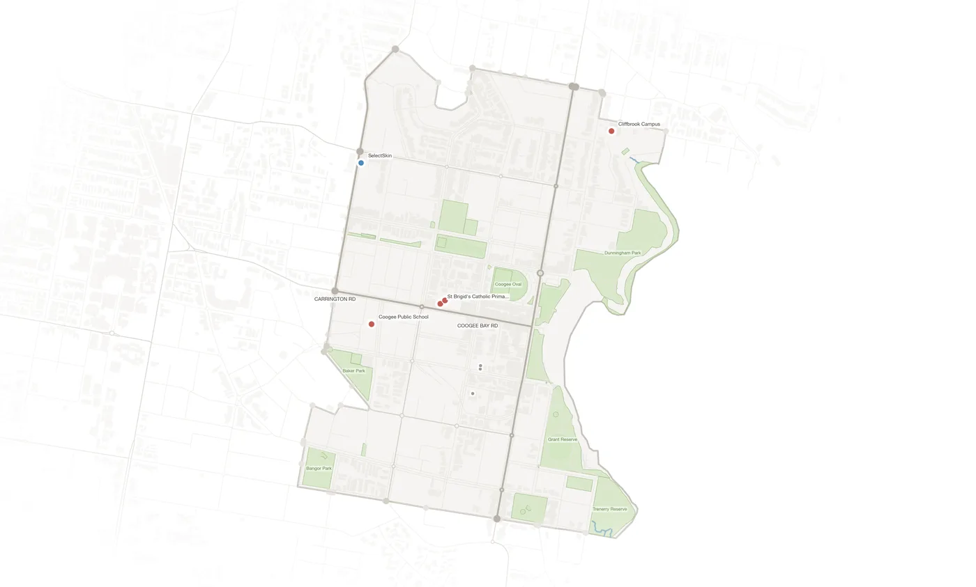 Coogee urban fabric map