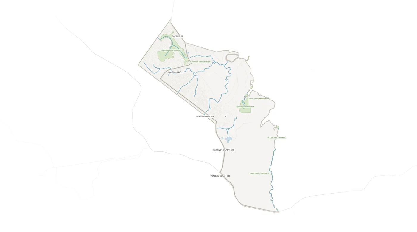 Cooloola Cove urban fabric map
