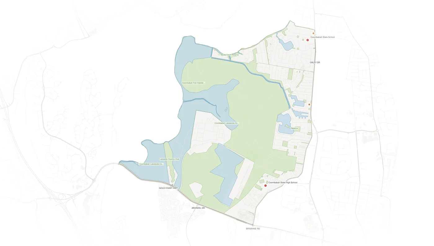Coombabah urban fabric map