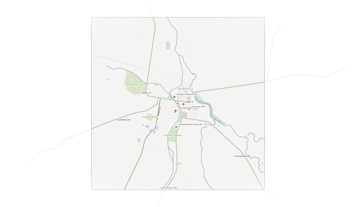 Coonamble urban fabric map