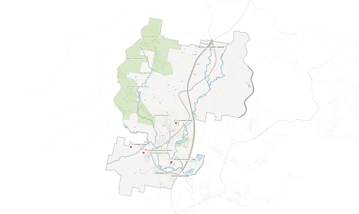 Cooranbong urban fabric map